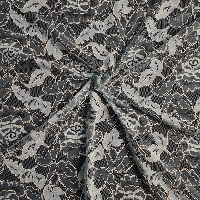 Lace Fabric Scallop Edge Wave for Women's Wear Wholesale Supplier 15